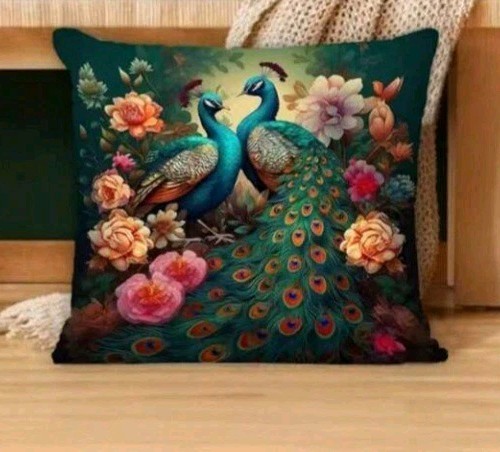 Peacock cushion covers - 1,