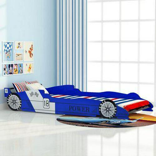 Single bed blue race - race, car
