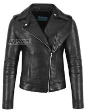 Ladies Brando Leather Jacket Fashion Biker Rock Style Real Lambskin 442