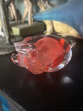 Langham Glass Red/clear Pig
