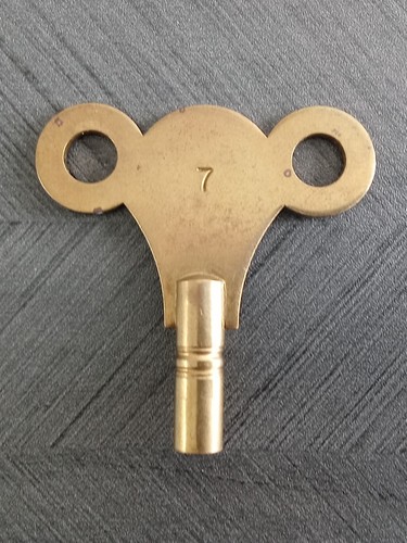 Vintage brass clock winding - vintage,