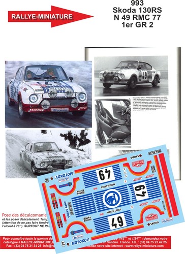 Decals ref 0993 skoda - 0993,