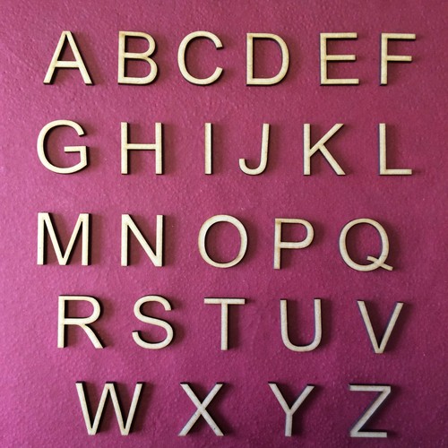 Wooden letters numbers font - letters, &