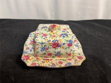 Royal Winton  Grimwades Old Cottage Chintz Covered Butter or Cheese Dish Square