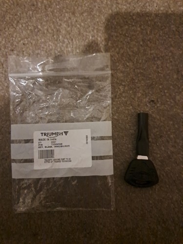 Genuine triumph key blank - genuine, key,blank