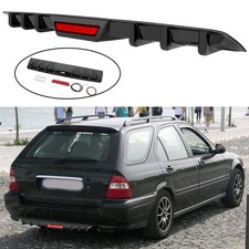 Glossy Rear Bumper Diffuser Spoiler w/ LED Light For Honda Civic EG EK Hatchback