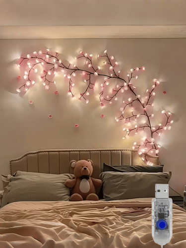 Led cherry blossom branch - blossom, wall