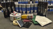 KIT B  AEROSOLS SPRAY PAINT PRIMER LACQUER FOR LAND ROVER RANGE ZAMBESI SILVER 