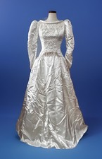 Vintage Ivory Satin Wedding