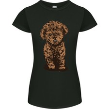 Dogs Cute Labradoodle Puppy Womens Petite Cut T-Shirt