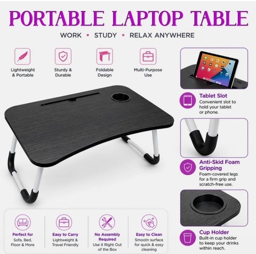 Folding laptop table stand bed - laptop,