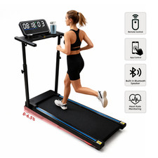 Foldable Treadmill Walking Pad Running Machine with Speaker, Heart Rate Sensor