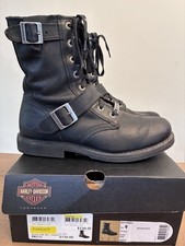 Harley Davidson Men’s Rangerhh Black Leather Motorcycle Boots - Size 9