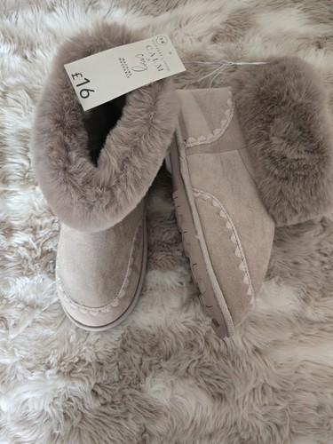 Softest fur trim slipper boots - softest,