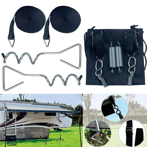 Outdoor awning tie - awning, down