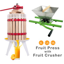Fruit Pressed Wine Cider Maker Crusher Apple Juicer Homemade Kit Tool Hard Wood