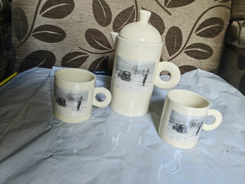 Off white cream teapot - white,