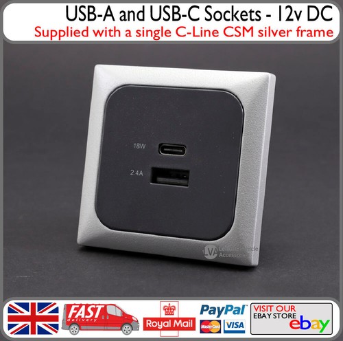 Line silver frame usb - silver,