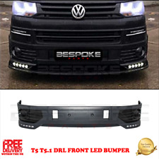 VW SPORTLINE STYLE DRL FRONT SPLITTER BUMPER LOWER SPOILER 2010 FOR VW T5 T5.1