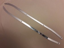 VESPA SPRINT SUPER RALLY VBB CENTRE FLOOR RUBBER MAT STAINLESS TRIMS STRIPS x 2