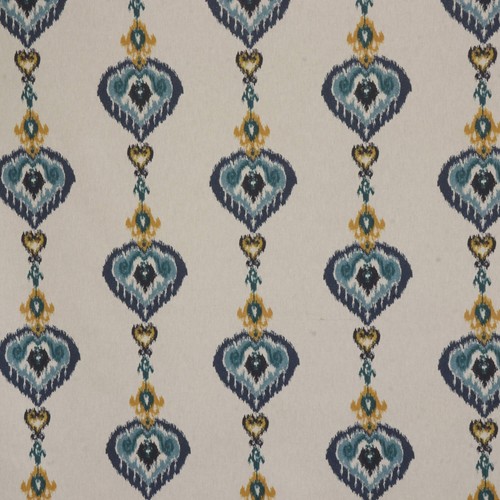 Kasbah ikat fabric blue - kasbah,