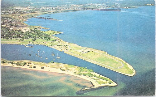Postcard over escanaba - mi,