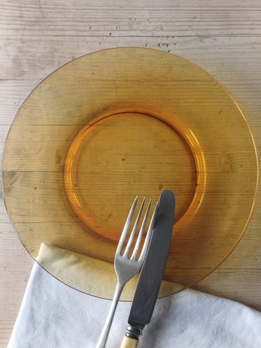 Vintage vereco france amber - 6,