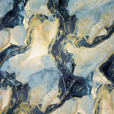 Arthouse Abstract Marble Wallpaper Metallic Stone Feature Wall Teal Gold 693404