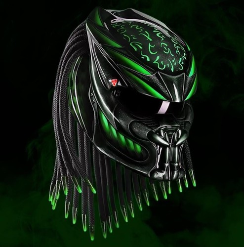 Custom predator helmet black - helmet,