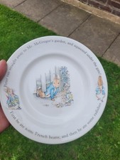 Wedgewood Beatrix Potter Peter Rabbit Birthday Plate Mint 