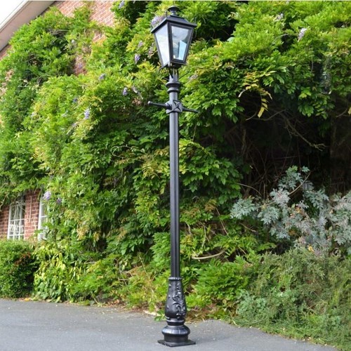 Black dorchester lamp post - lamp,