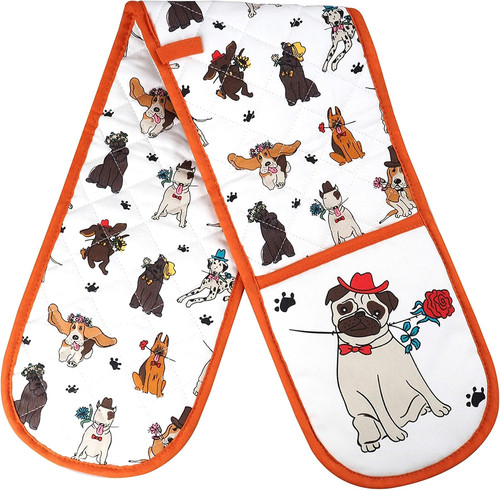 Double oven gloves heat - double,