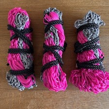 3x Haylage Nets (42” length/ 2.0” Holes) PINK/ SILVER, FREE UK Postage