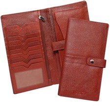 Leather Passport Card Holder Mobile Pouch Unisex Travel Organiser Bag
