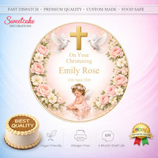 Baby Girl Christening Edible