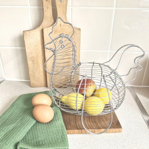 Chrome wire chicken hen - chrome,