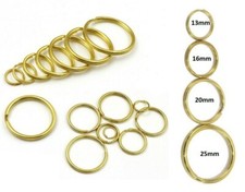 Split Rings 13mm 16mm 20mm 25mm BRASS Keyring Hook Loop Leather Craft !!!