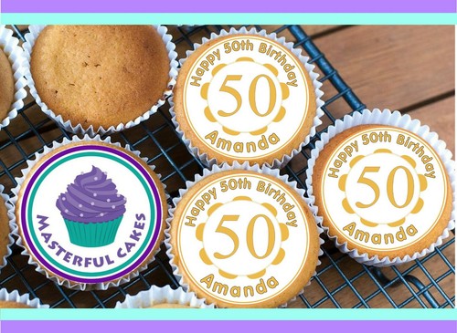 Personalised gold 50th - personalised,