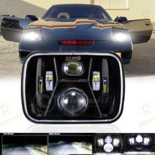 Rectangular 5x7 7x6" LED Headlight High/Low Beam For Pontiac Firebird 1982-1990