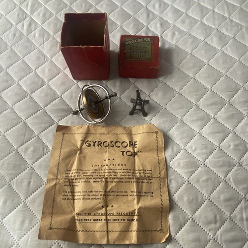Vintage gyroscope top toy - top, by