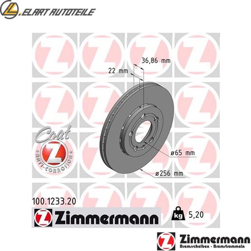 Brake discs 100 - 100.1233.20, for