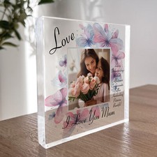 Personalised Mothers Day Birthday Gift For Mum Photo Block Mother Daughter Gifts