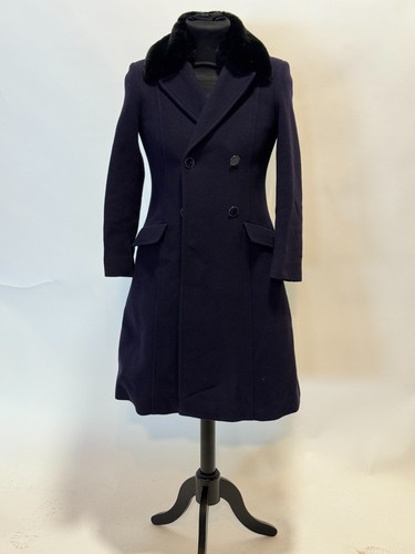 Navy vintage hobbs coat long - vintage,