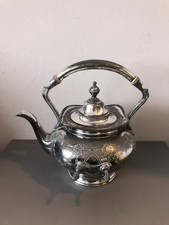 Large Vintage/Antique silver plate Teapot/Spirit Kettle, W&S EPNS