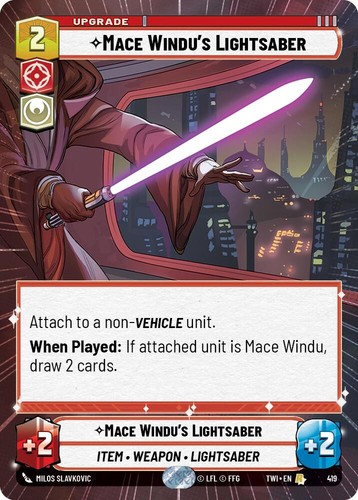 Swu mace windu lightsaber - mace, windu's