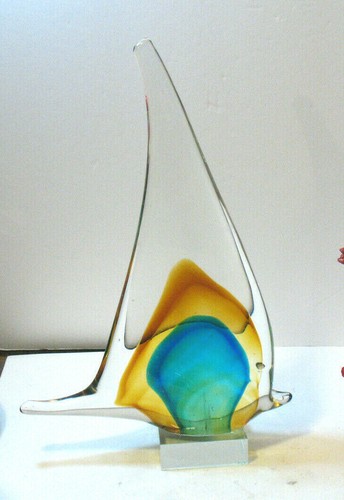 Vtg hand blown - hand, murano