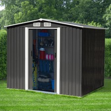 Metal Garden Shed Heavy Duty Storage Sheds 6 X 4, 8 X 4, 8 X 6, 10 X 8 With Base