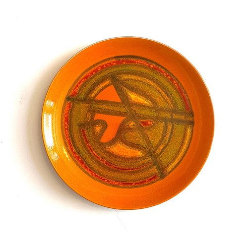 Poole pottery orange - orange, delphis