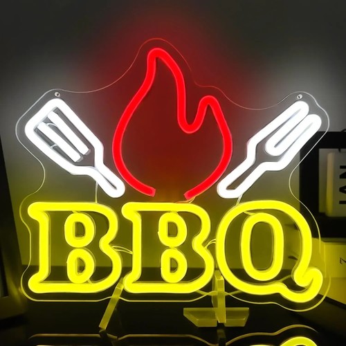 Bbq neon led home bar - led, man
