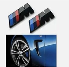 2x BMW M Sport Emblem Glossy Black Sticker Side Wing Fender Badge 45x15mm